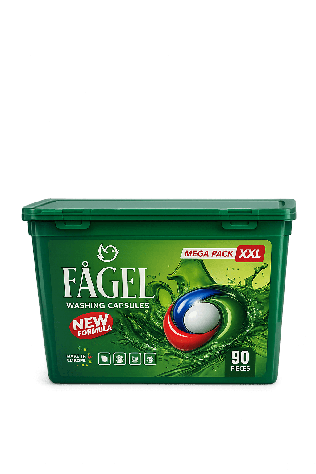 Washing capsules Fagel 4 w 1 XXXL box 90 szt (Red+ blue)